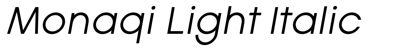Monaqi Light Italic